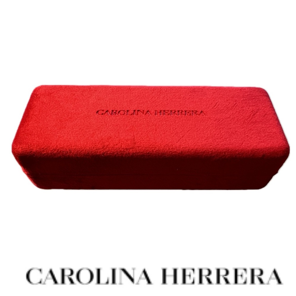🕶️💋Like New Red Velvet Carolina Herrera Sunglasses/Eyeglasses Clamshell Case